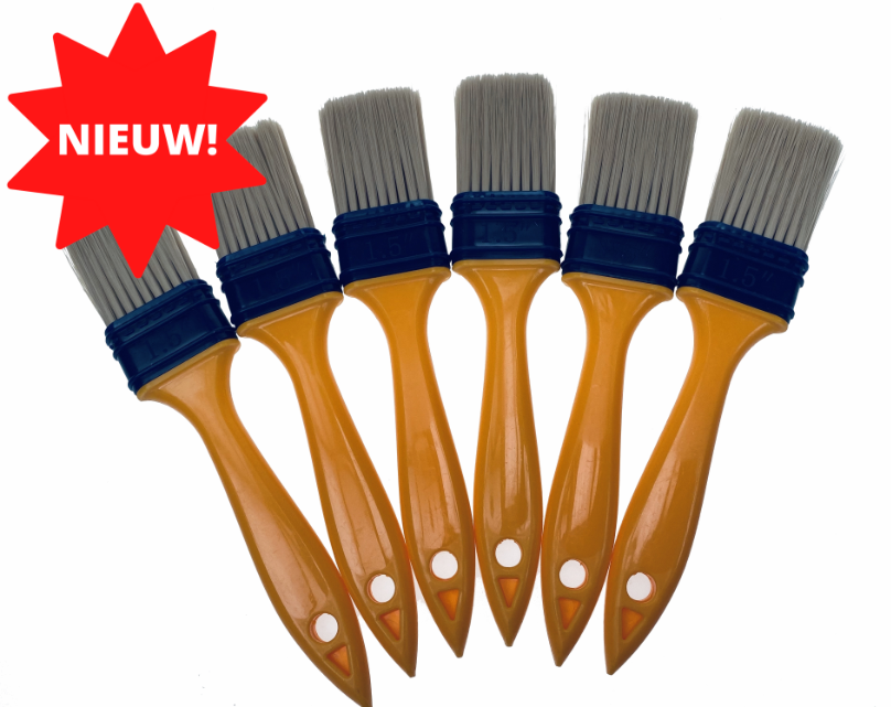 Wegwerp kwast plat 25mm. breed